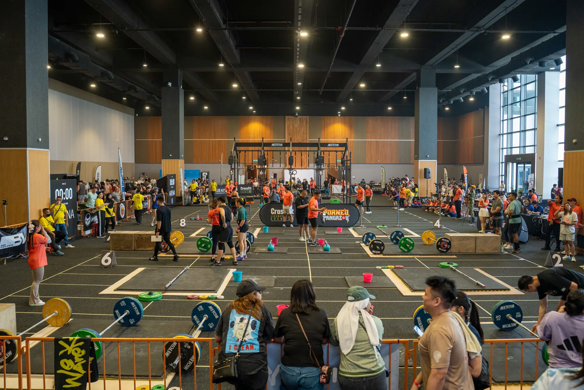CrossFit lanes prepared inside SICC
